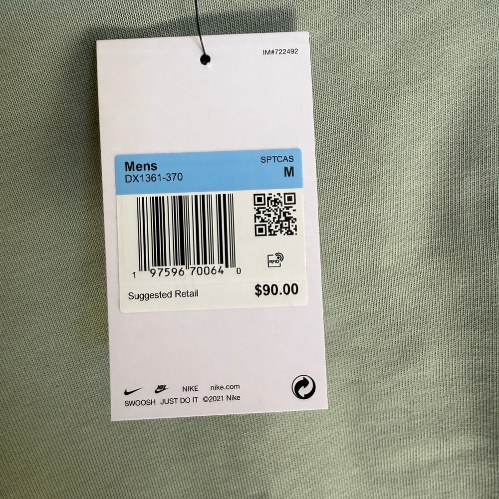 Nike Solo Swoosh Fleece Crew Sweatshirt DX1361-370 Men Medium Nike Men's - Picture 4 of 12